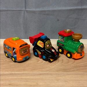Lot of 3 VTech Go! Go! Smart Wheels Race Team and other version french